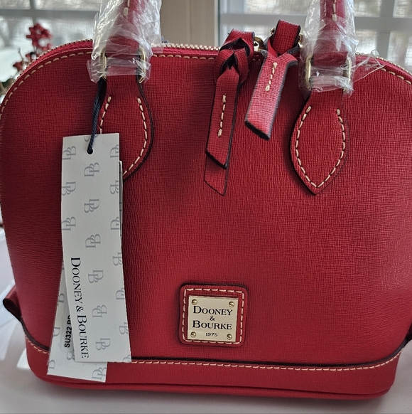 Dooney & Bourke Bitsy Zip Zip — Red Saffiano Leather, NWT, Retired, Crossbody - Picture 2 of 15